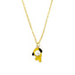 Yellow Puppy Charm Chain Necklace